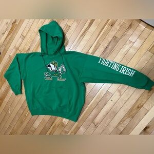 Fighting Irish Vintage Green Men's Hoodie with vintage Mascot